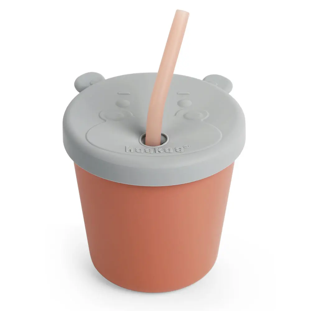 Haakaa Jolly Hippo Silicone Sippy Cup 1 Pk 2