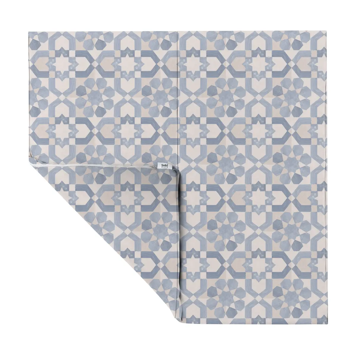Toki Mats Blue Tile Vegan Leather Mat 1