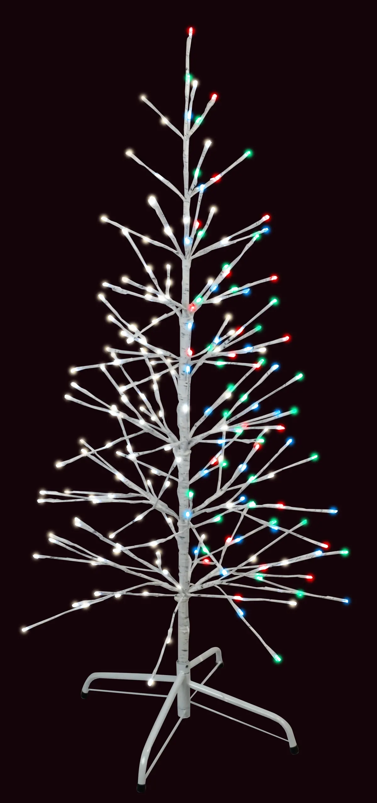 4' Color-Changing Led White-Wrapped Birch Tree (Warm White To Multi) 1
