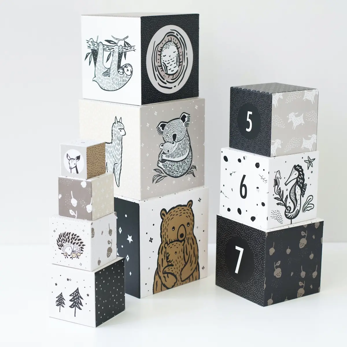 Wee Gallery Nesting Blocks - Baby Animals 1