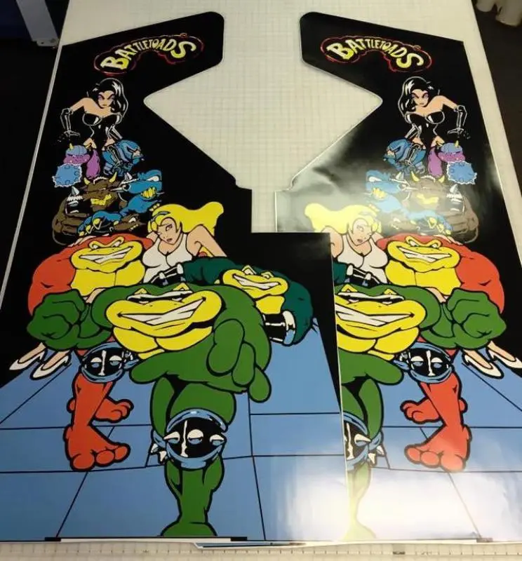 Battletoads Side Art Decals - Battle Toads Arcade 1
