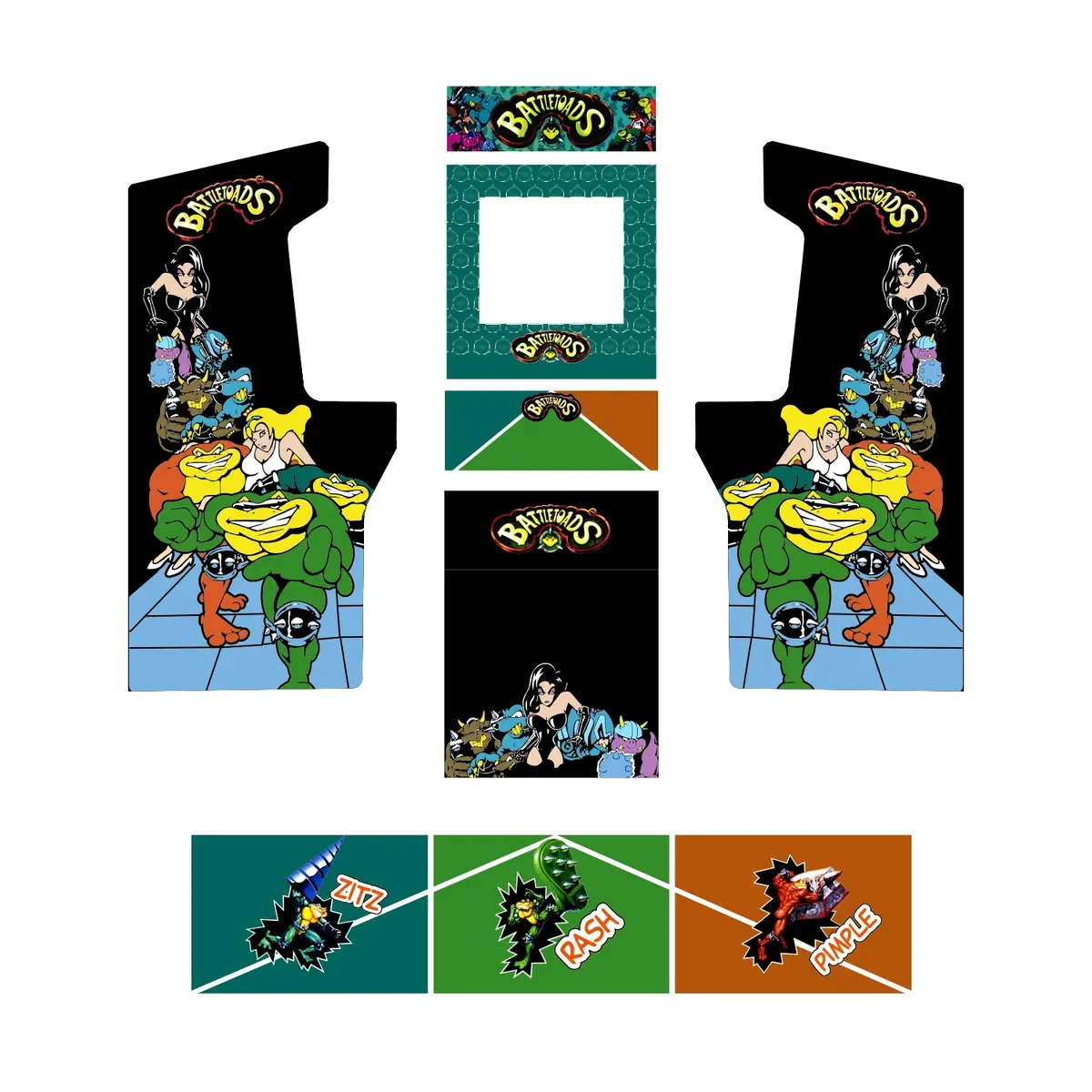 Battletoads - Midway Legacy Edition - Art Kit - Arcade1up 1