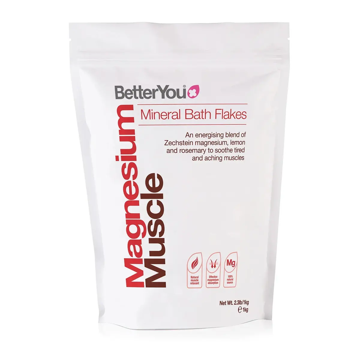 Betteryou - Magnesium Muscle Flakes 2.3 Lb, (Ea) - Muscle Relaxation Soak 1