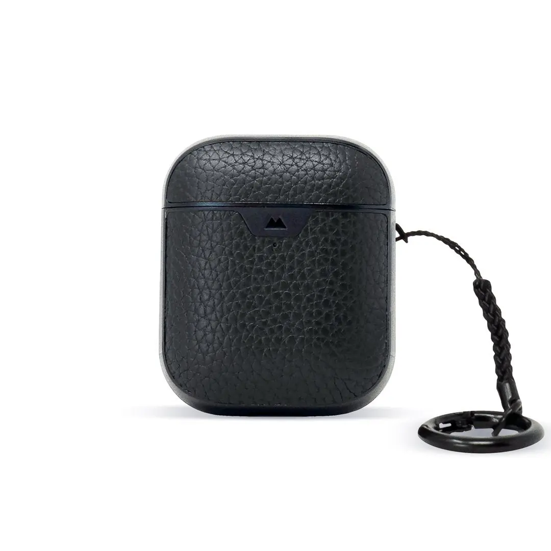 Black Leather Airpods Gen 1 & 2 Case 1