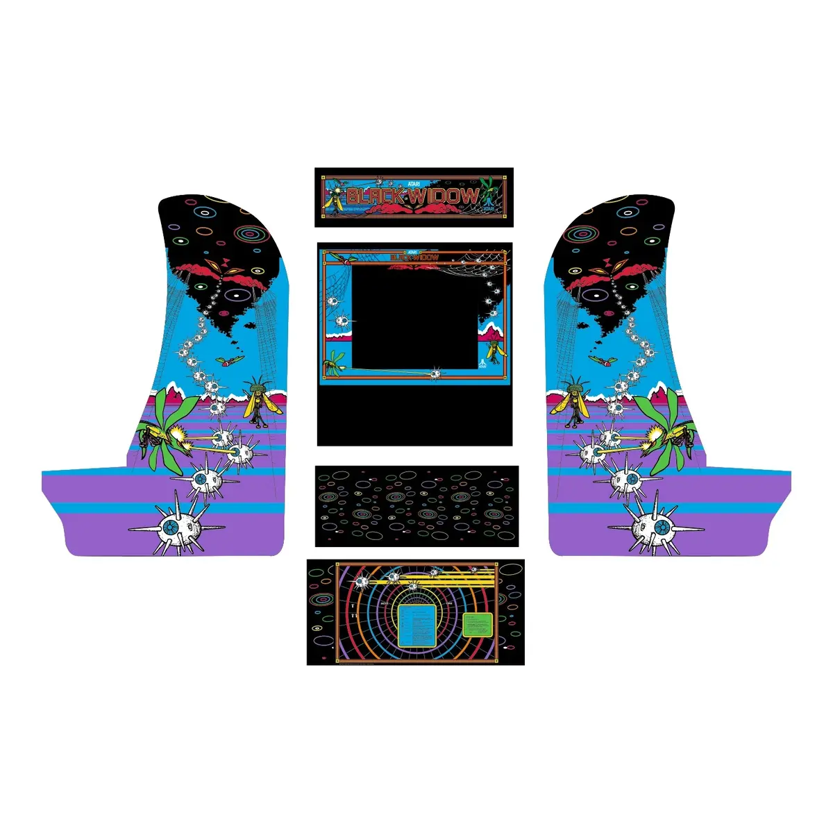 Arcade1up Black Widow Countercade Decal Kit 1