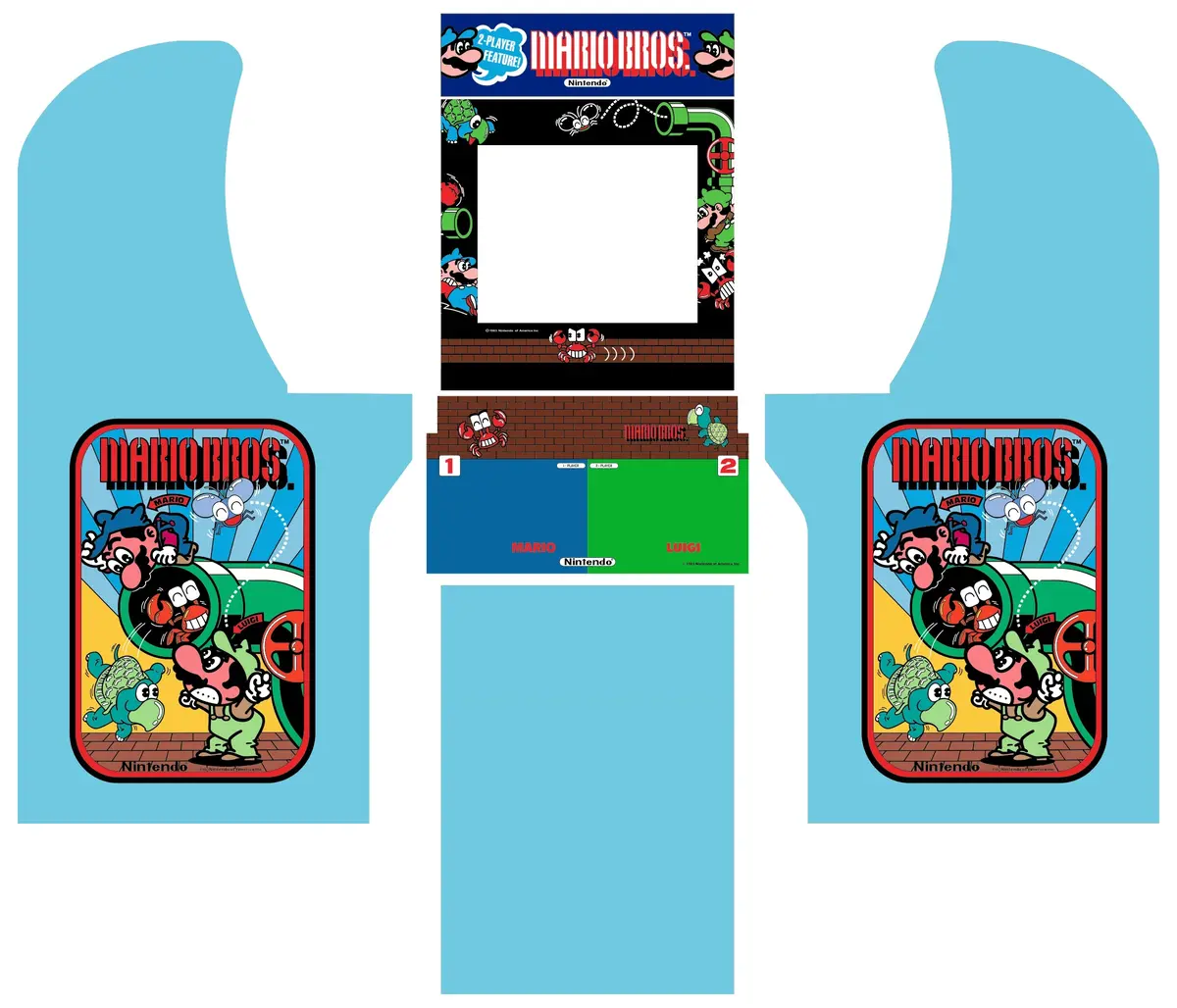 Arcade1up - Blue Mario Bros Art 1