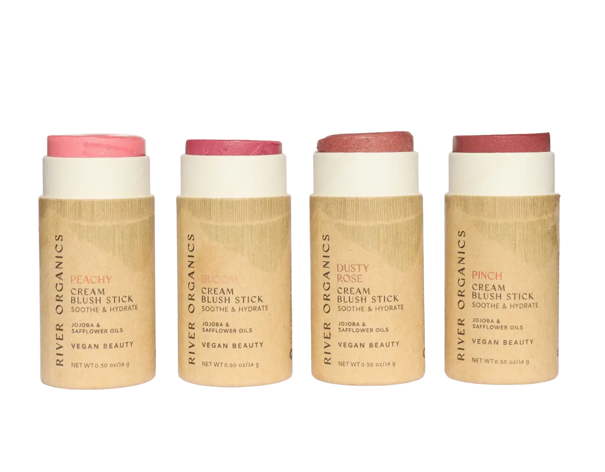 River Organics Creamy Vegan Blush Sticks | Set Of 2 Mix &  Match 1