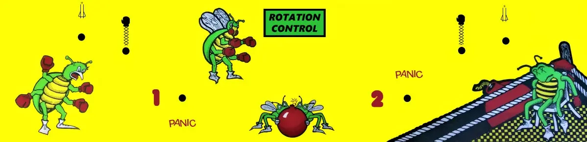 Boxing Bugs Arcade Control Panel Overlay - Cpo 1