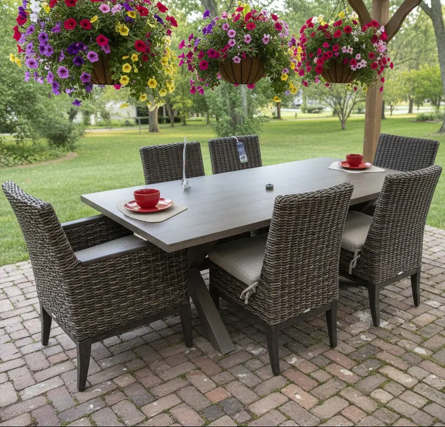 Remy Cushioned Wicker Dining Collection 1