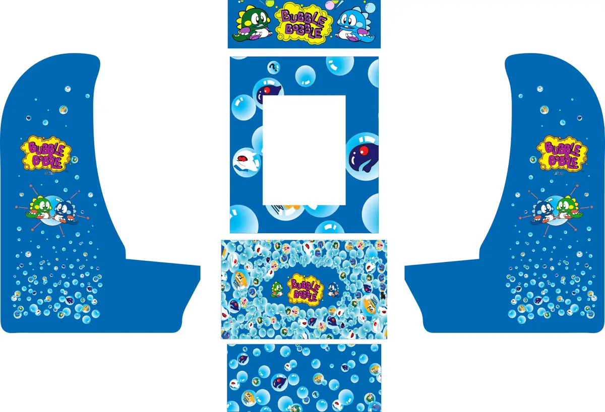 Arcade1up Countercade Bubble Bobble Decal Kit 1
