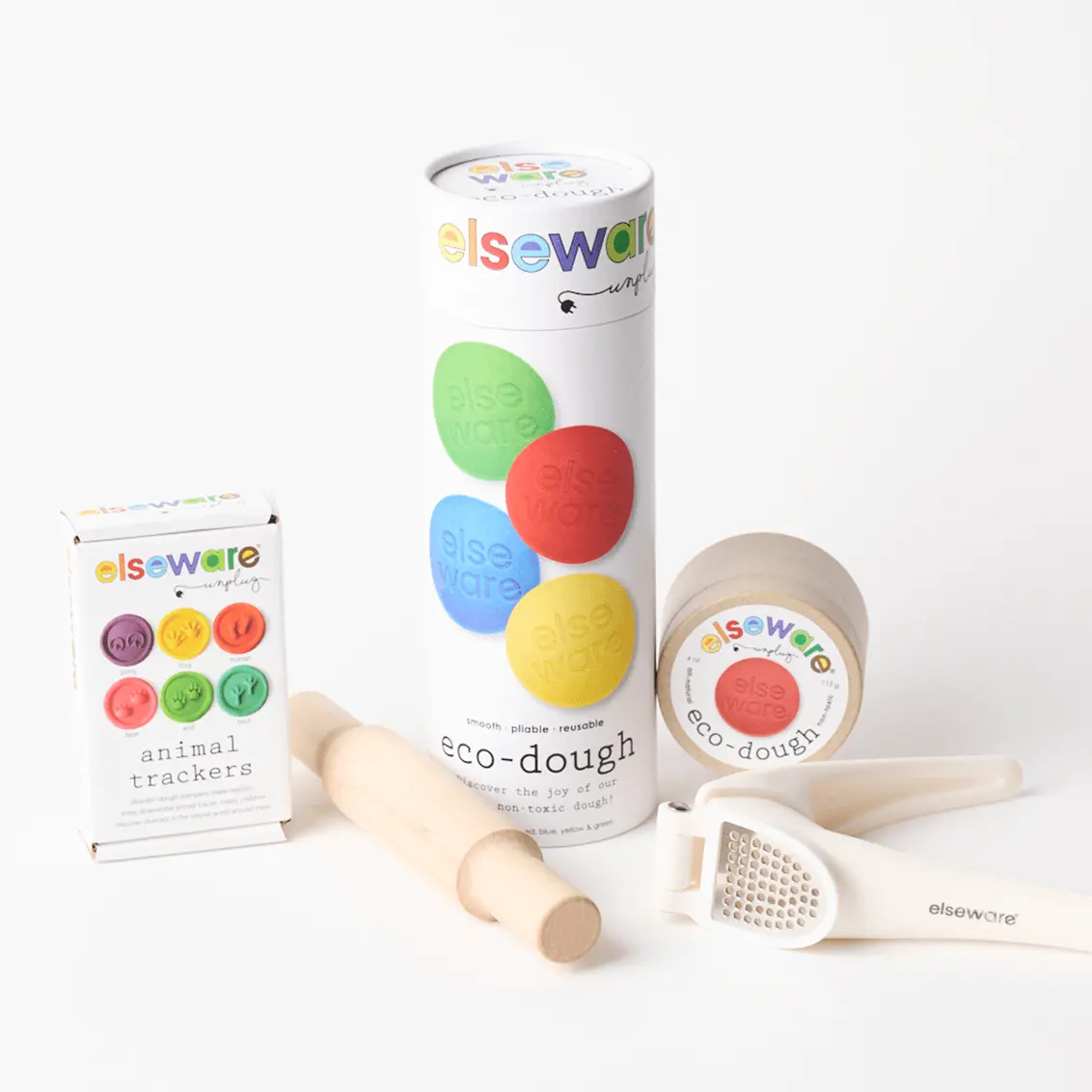 Elseware Unplug Sensory Play Bundle | Natural Eco-Dough & Tools For Kids 1
