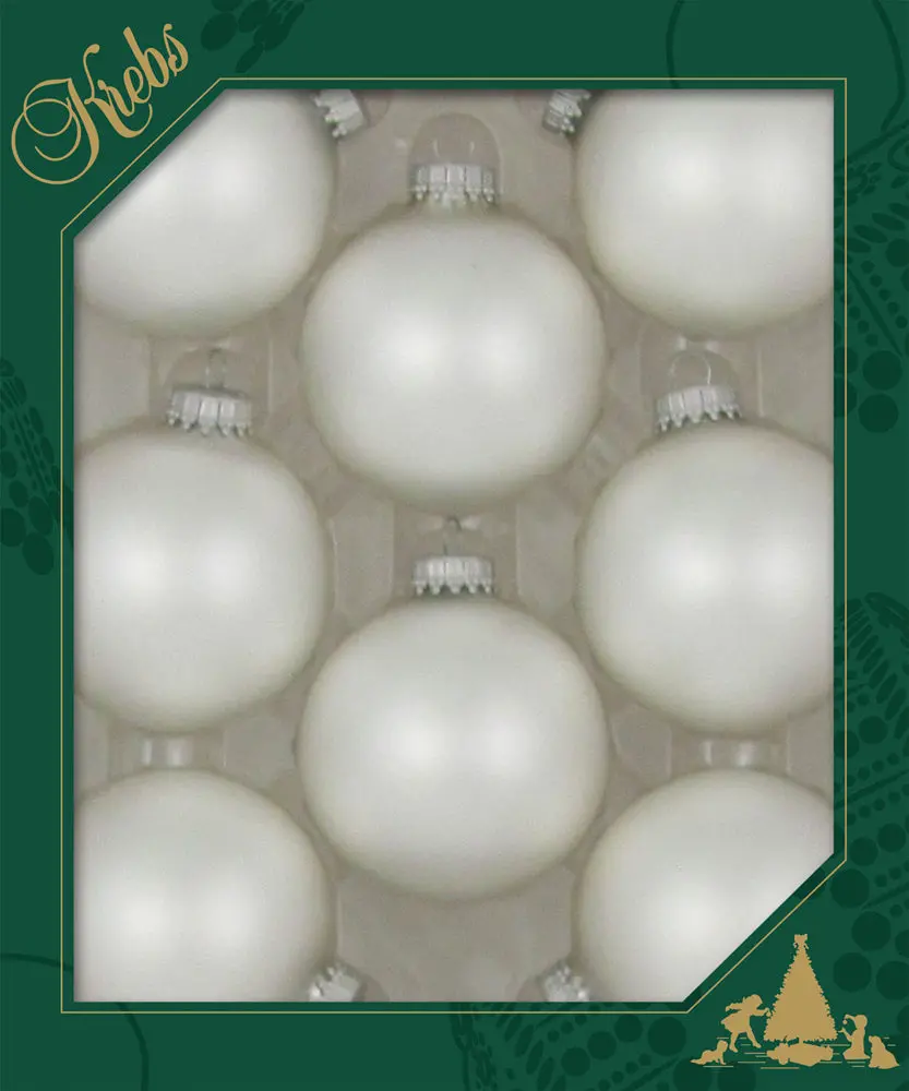 Set Of 8 Silver Pearl Christmas Ornaments 1