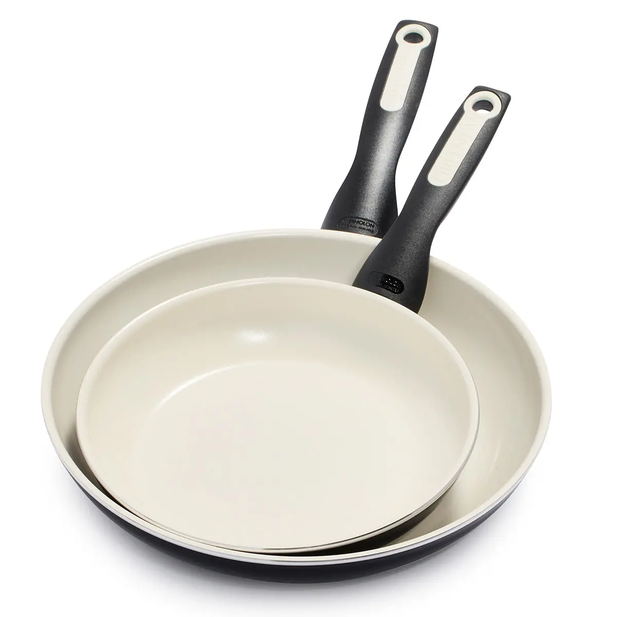 Rio Ceramic Nonstick 8" And 10" Frypan Set | Black 1
