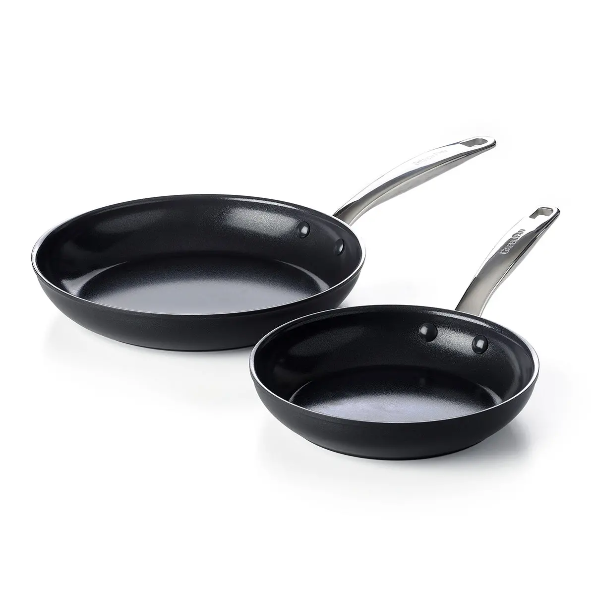 Chatham Black Ceramic Nonstick 8" And 10" Frypan Set 1