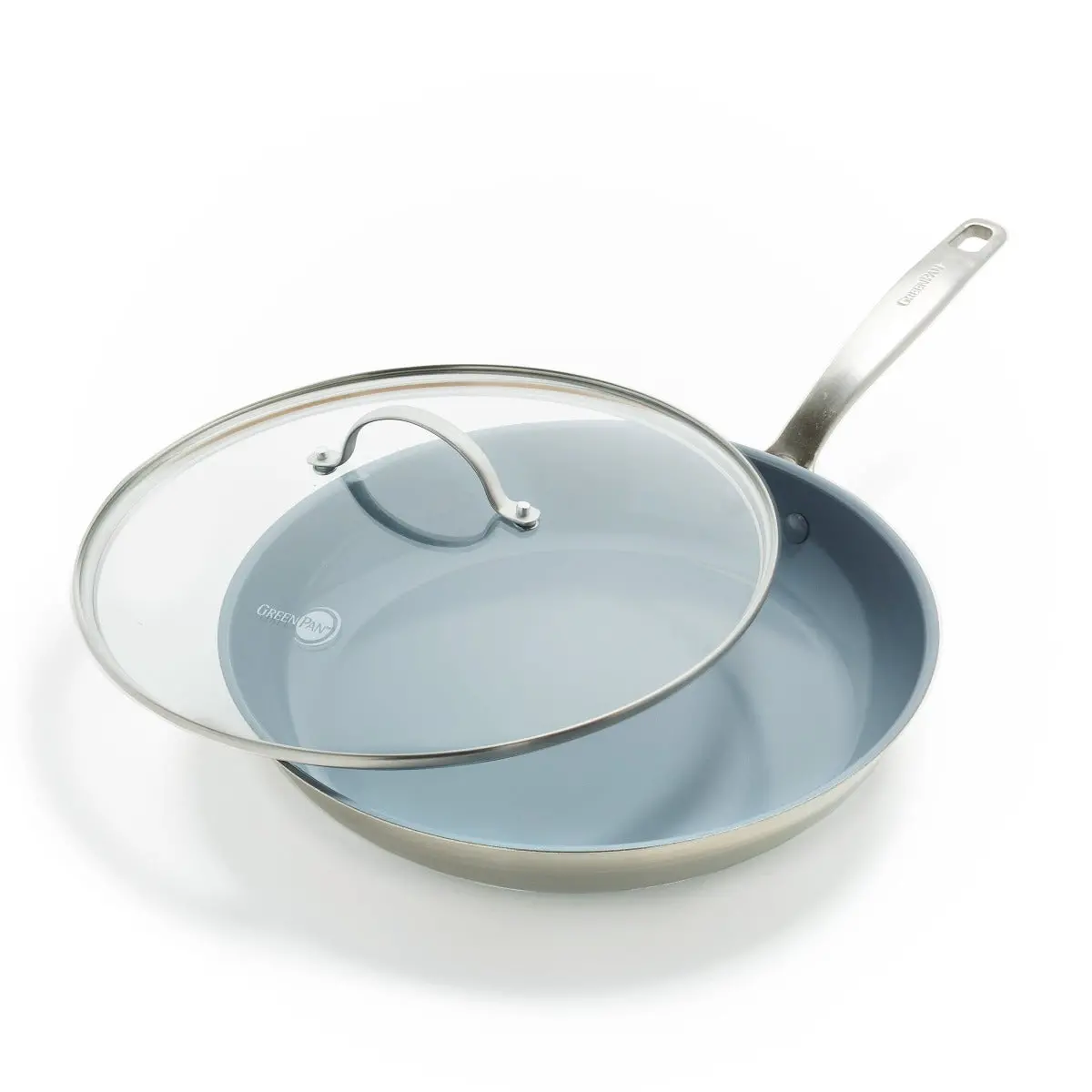 Treviso Ceramic Nonstick Stainless Steel 12" Frypan With Lid 1