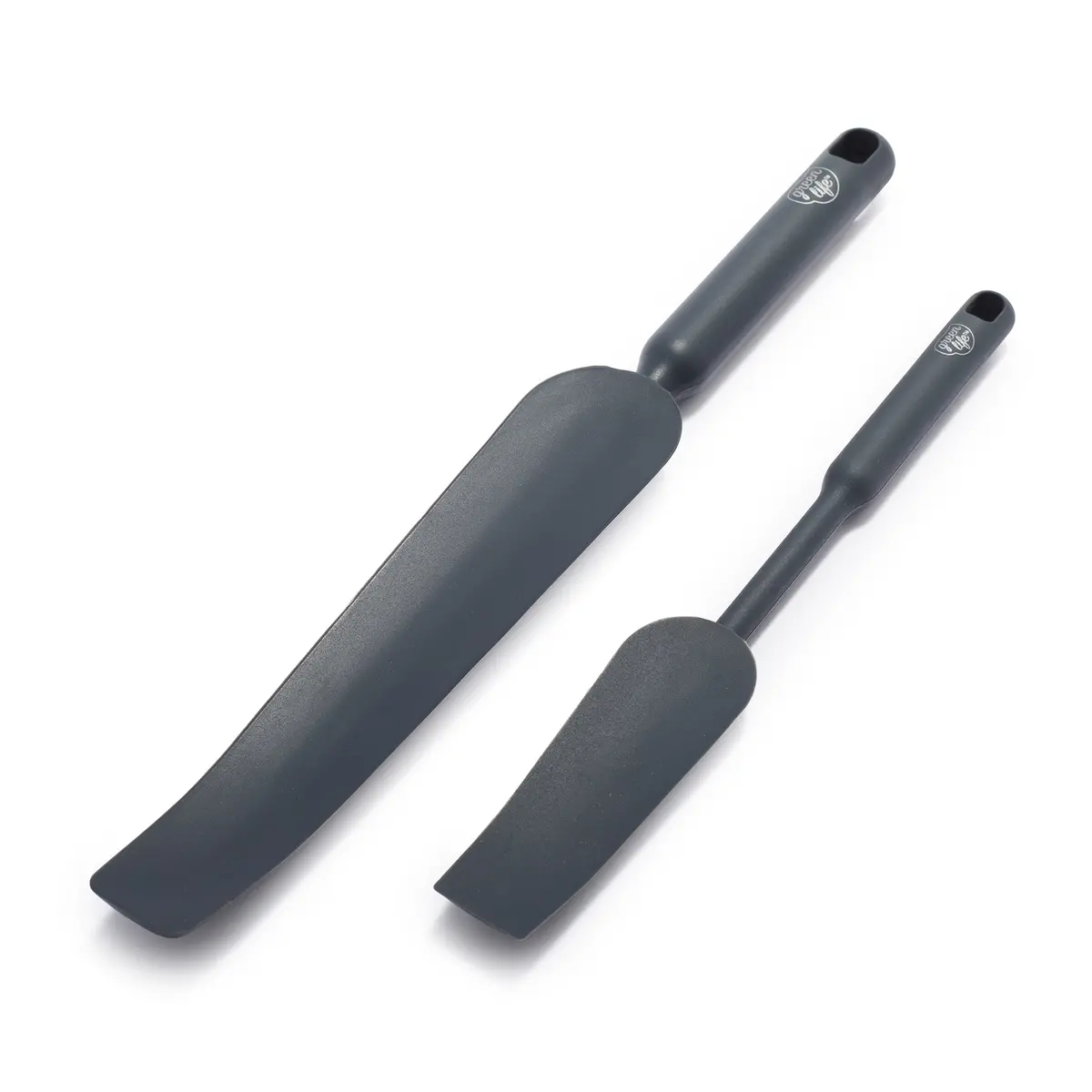 Greenlife Easy Reach Silicone Spatula, 2-Piece Set | Gray 1