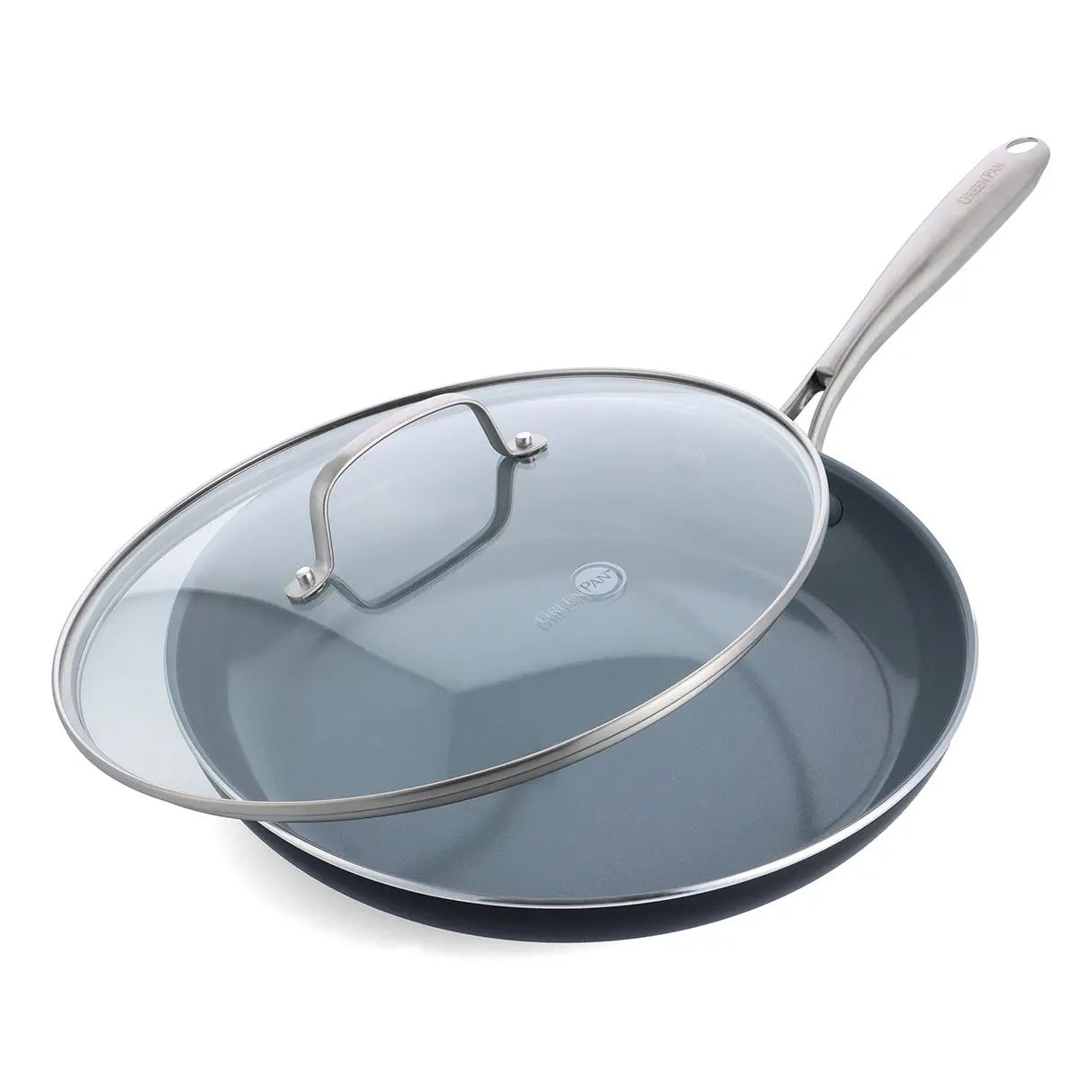 Swift Ceramic Nonstick 12" Frypan With Lid 1