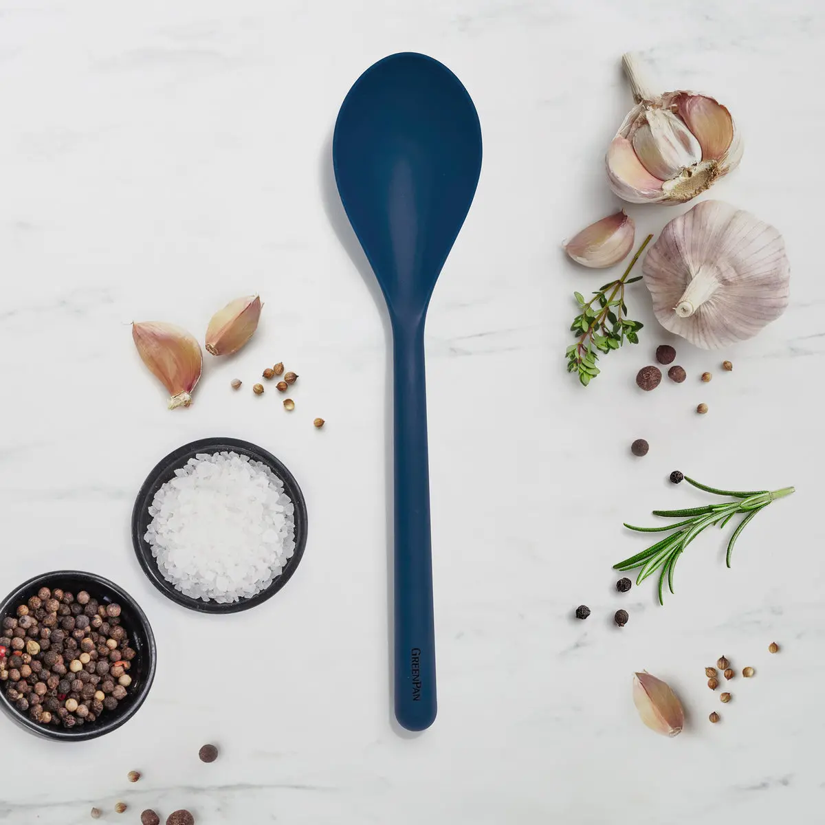 Platinum Silicone Solid Spoon | Navy 2