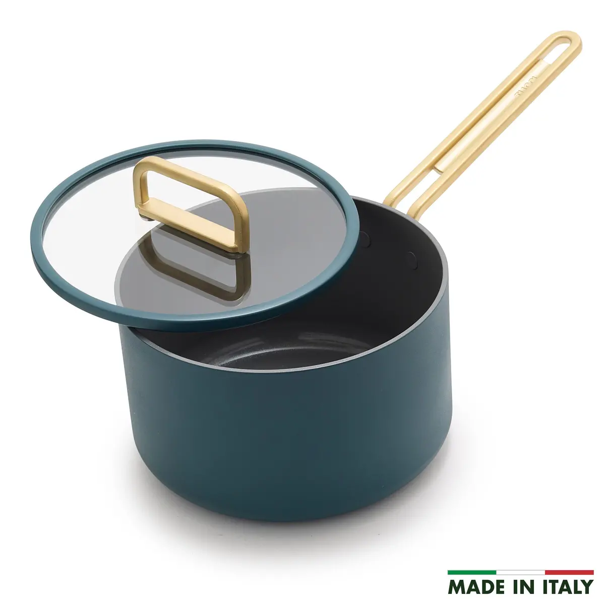 Stanley Tucci™ Ceramic Nonstick 4-Quart Saucepan With Lid | Venetian Teal 1