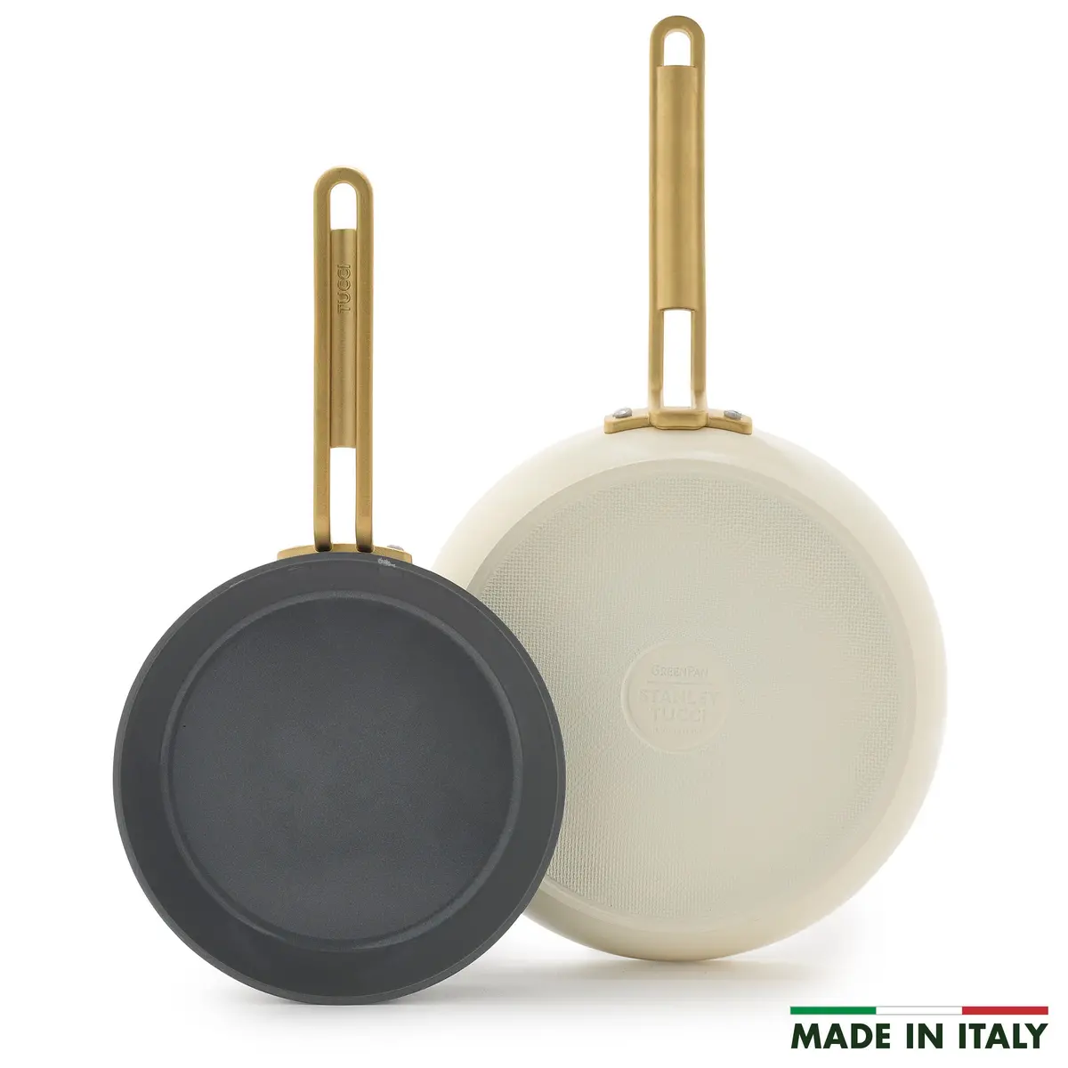 Stanley Tucci™ Ceramic Nonstick 8" And 10" Frypan Set | Carrara White 1