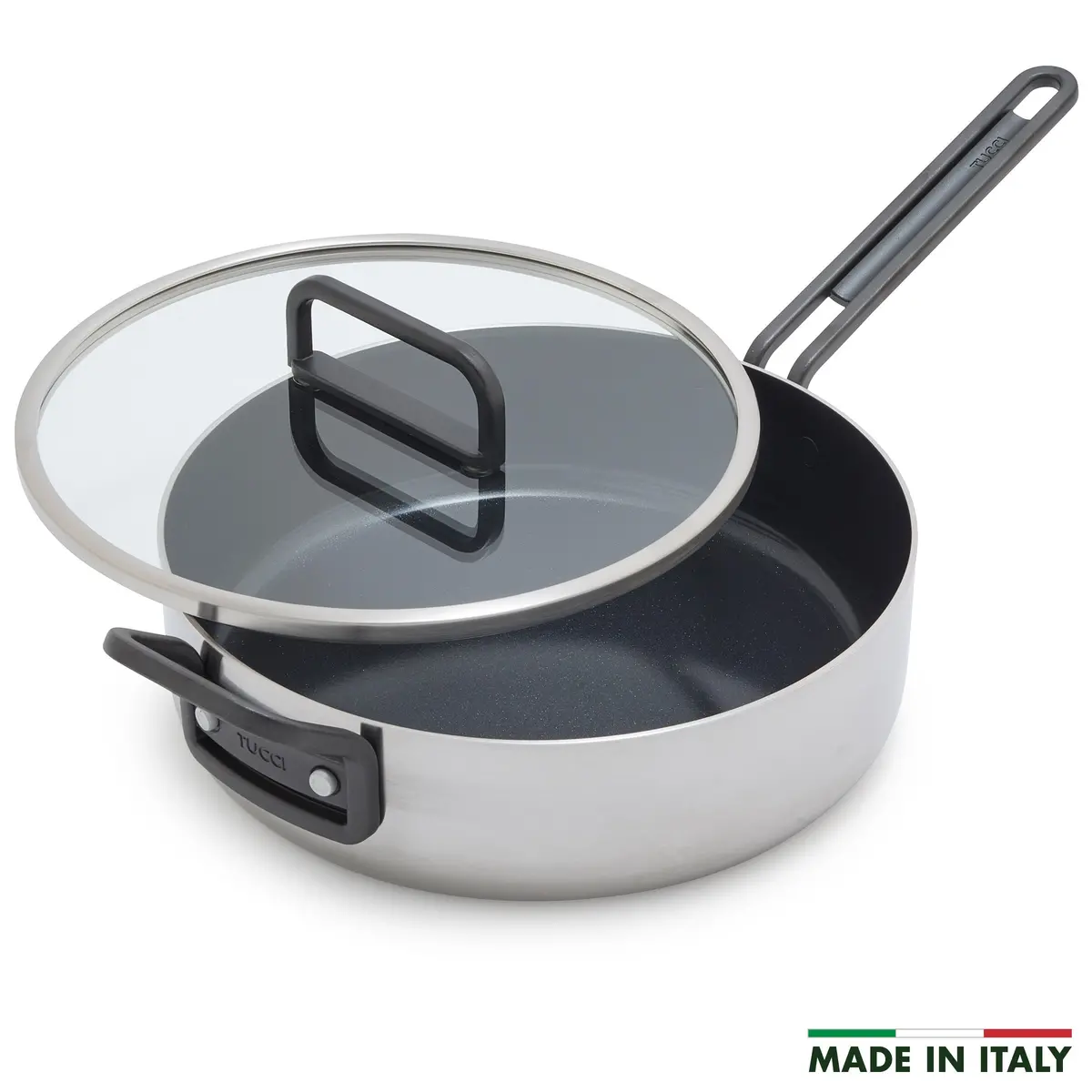 Stanley Tucci™ Stainless Steel Ceramic Nonstick 4-Quart Sauté Pan With Lid 1