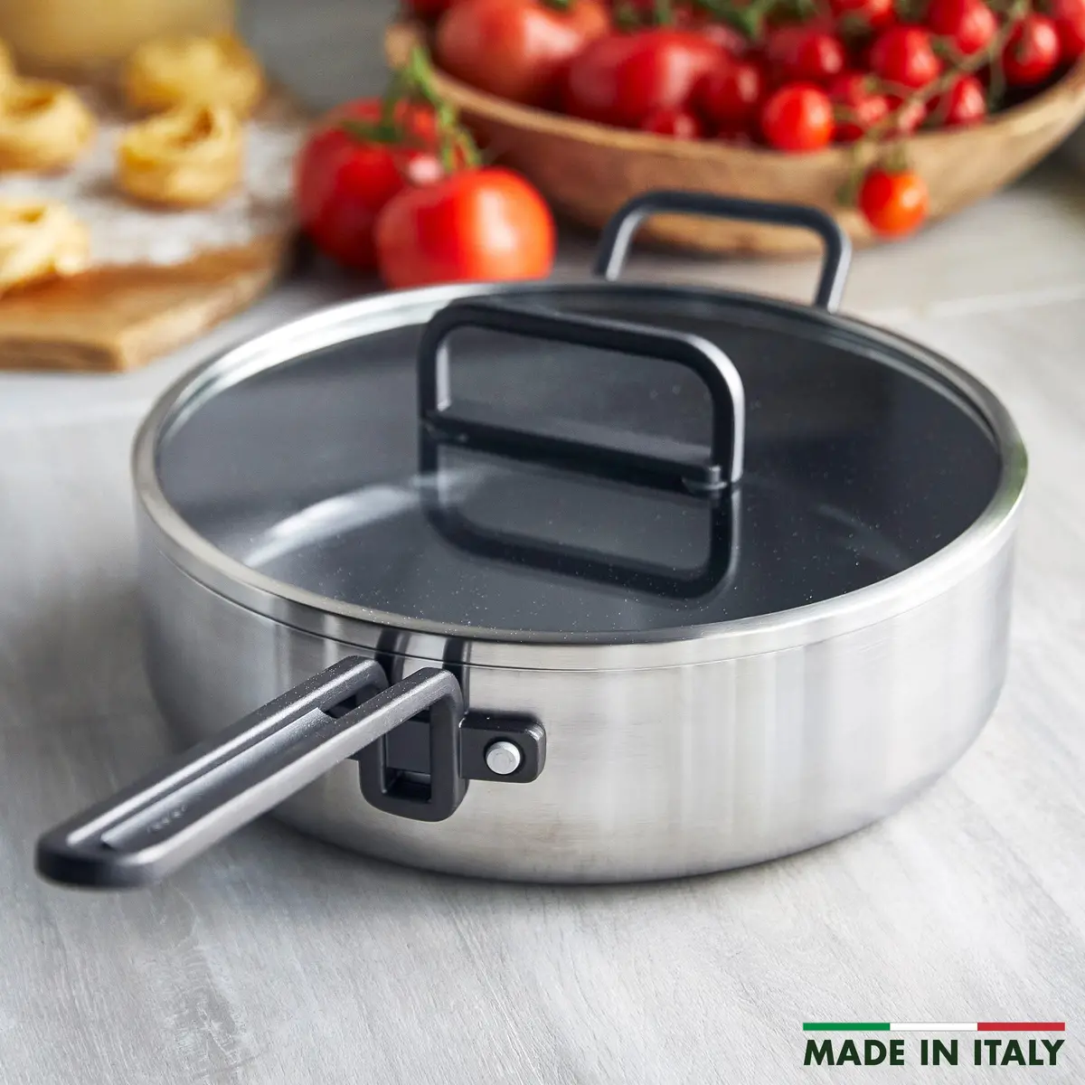 Stanley Tucci™ Stainless Steel Ceramic Nonstick 4-Quart Sauté Pan With Lid 2