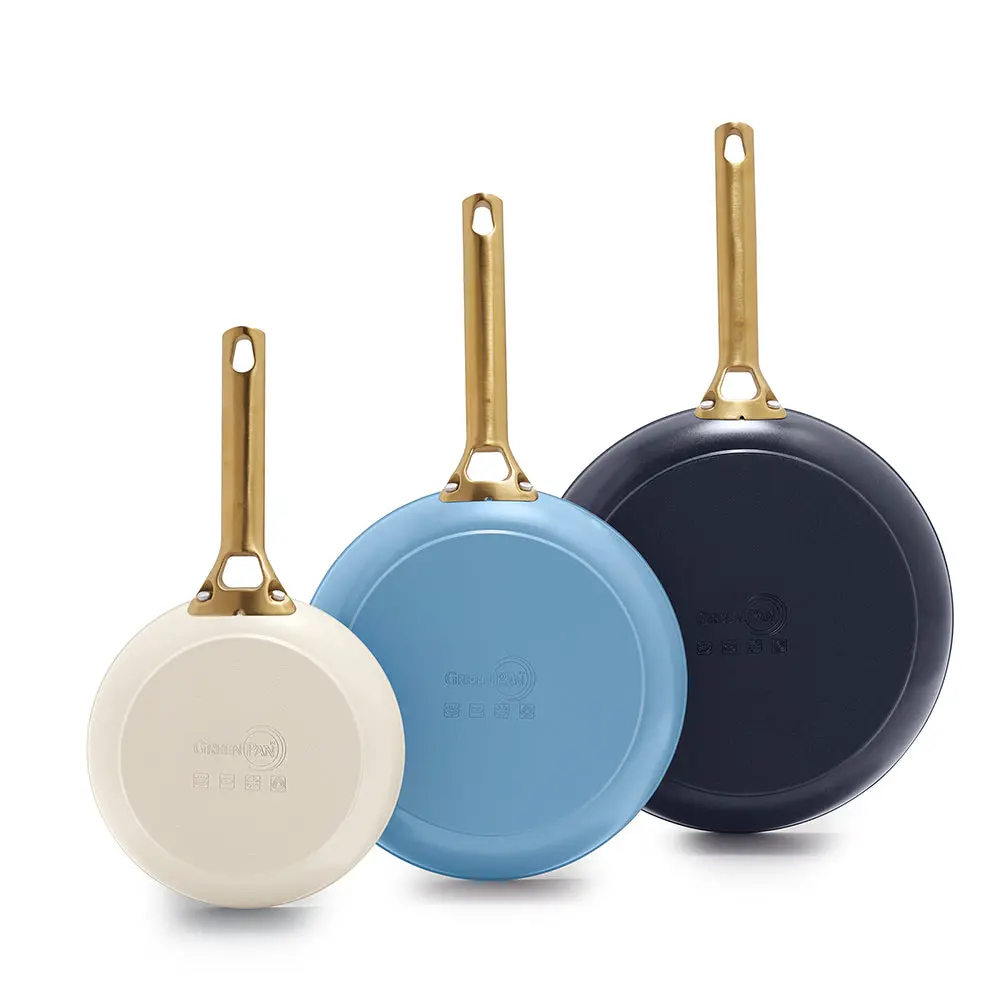 Reserve Ceramic Nonstick 8", 10" And 12" Frypan Set | Multicolor 1