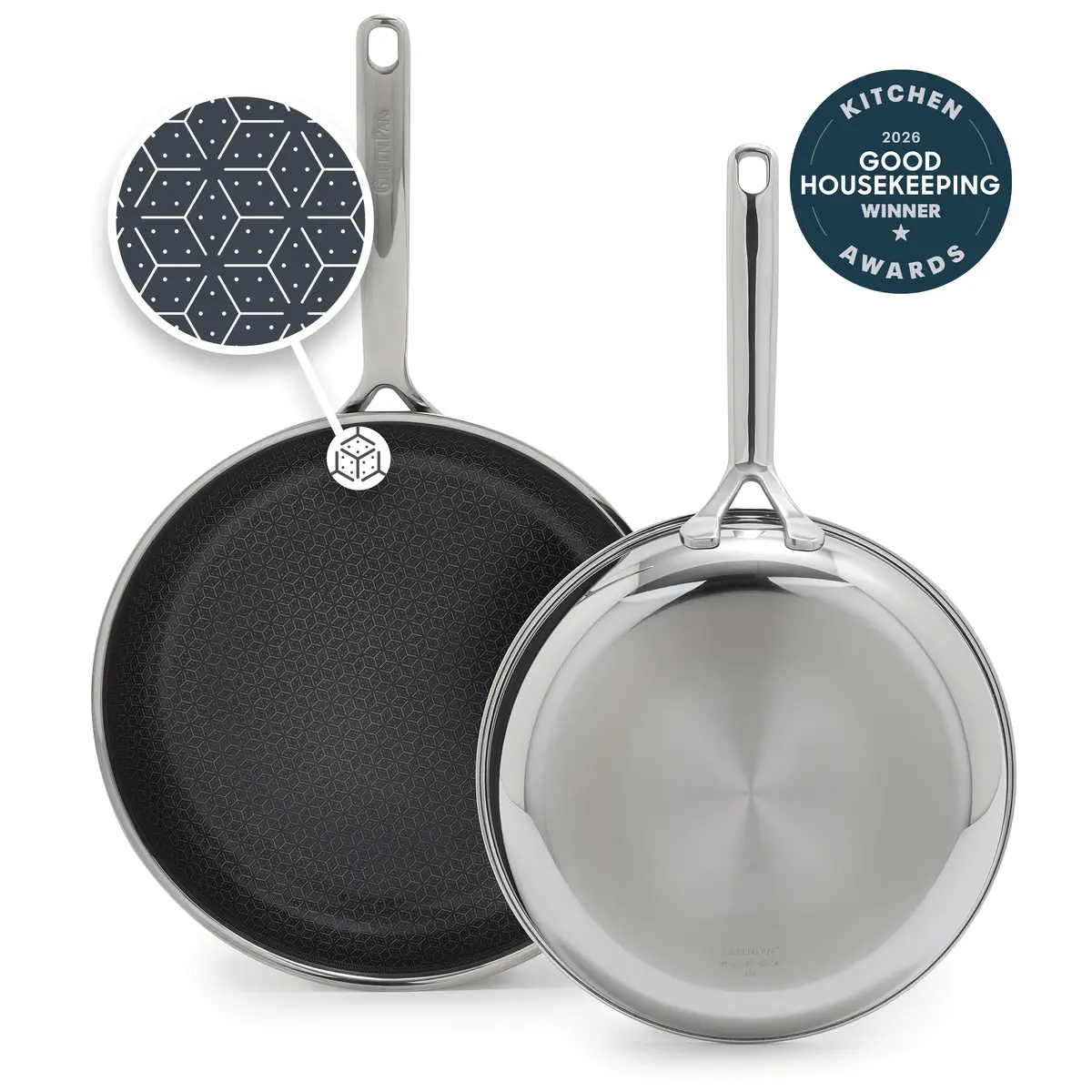 Spectra Thermobond Hybrid Ceramic Nonstick 10" And 12" Frypan Set 1