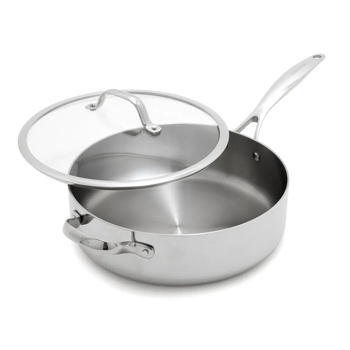 Valencia Pro Stainless Steel Uncoated 5-Quart Sauté Pan With Lid 1