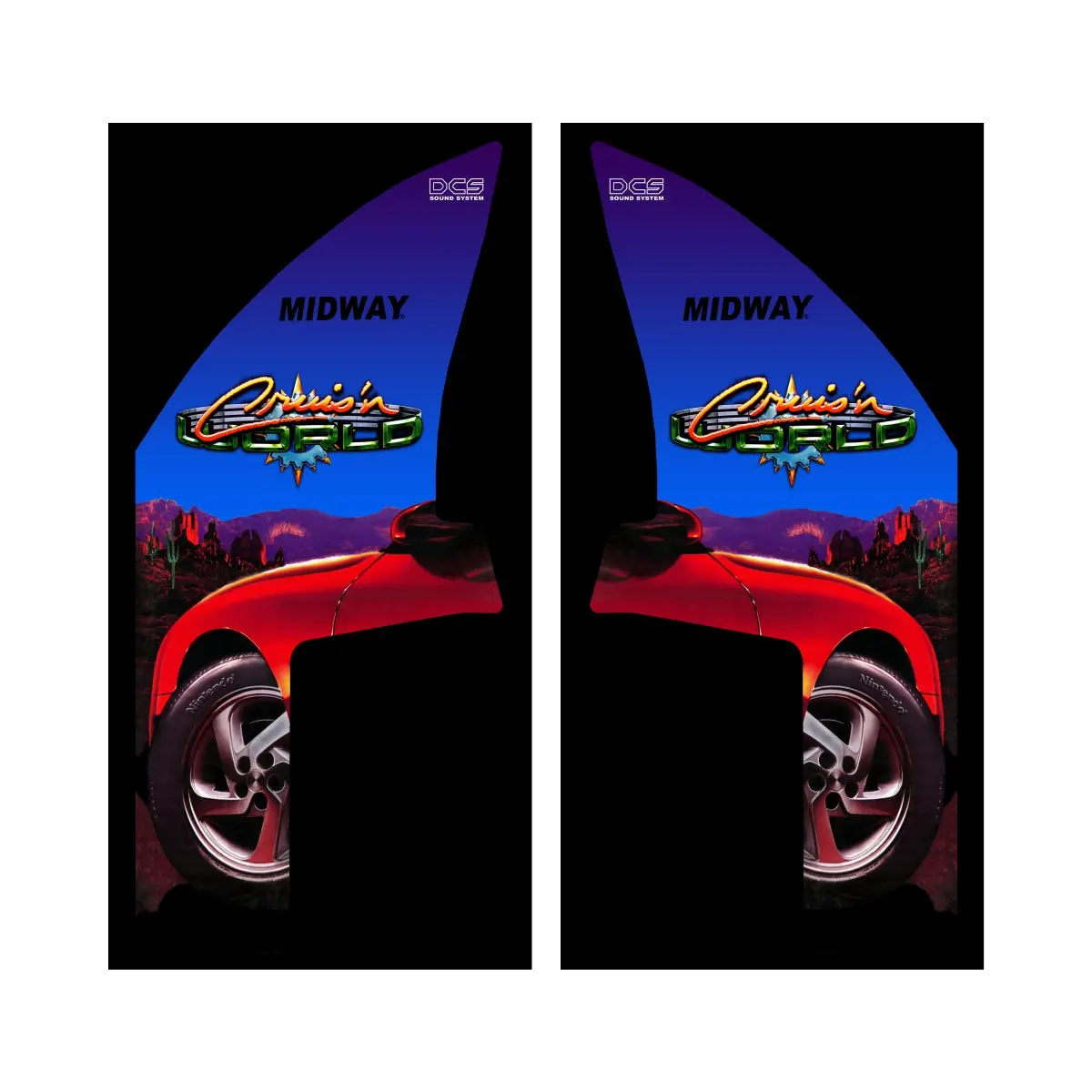 Cruis'n World Arcade Side Art Decals 1