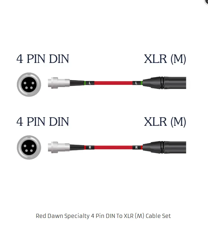 Nordost Leif Series Red Dawn Specialty 4 Pin Din To Xlr (M) Cable Set 1