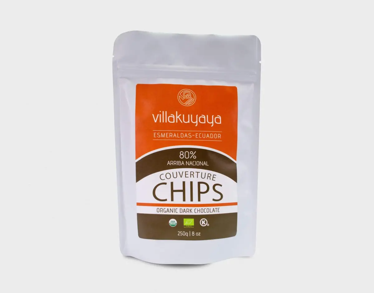 Villakuyaya Organic Chocolate Coverture Chips 80% 1