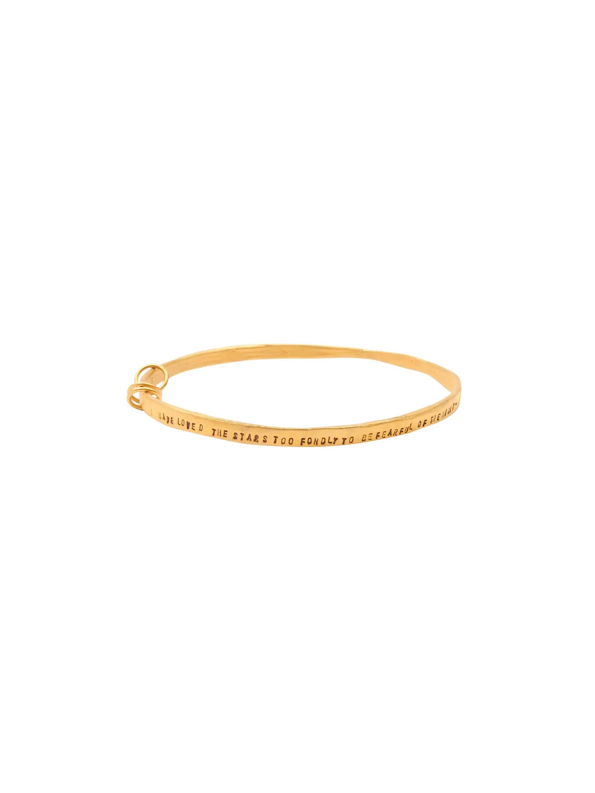 Weston Table Chocolate & Steel Three Ring Bangles "Loved The Stars" 2