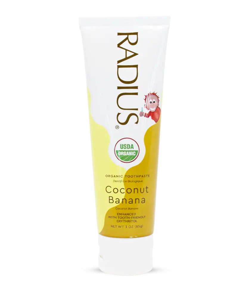 Radius Kids Usda Organic Coconut Banana Toothpaste 1