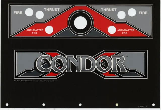 Condor Arcade Game Cpo - Control Panel Overlay 1