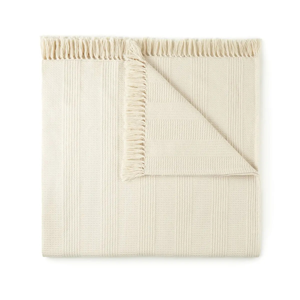 Whisper Organics Organic Cotton Throw With Tassels 1