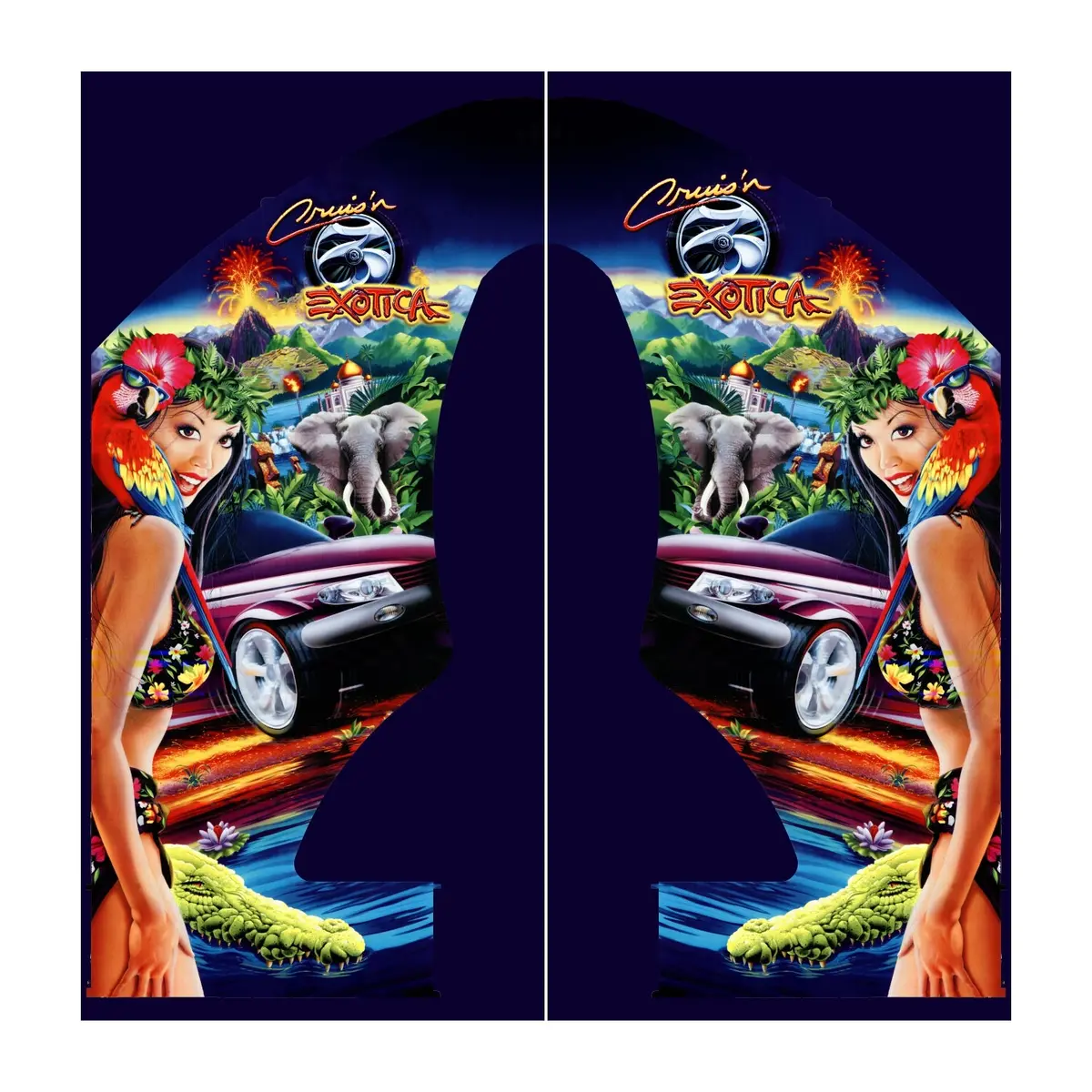 Cruis'n Exotica Arcade Side Art Decals 1