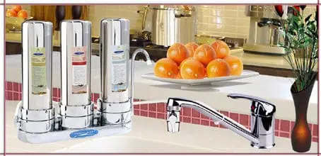 Crystal Quest Stainless Steel Triple Flouride Countertop Water Filter Systems 1