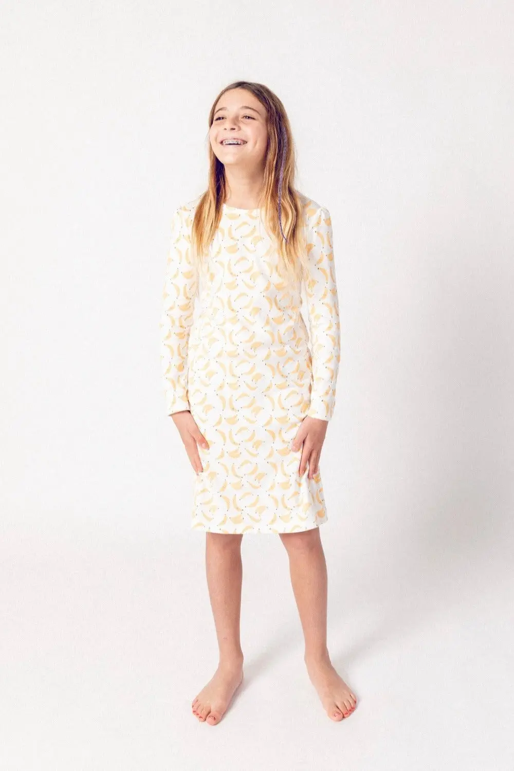 Dodo Banana Banana Print Organic Pima Cotton Dodo Dress 1