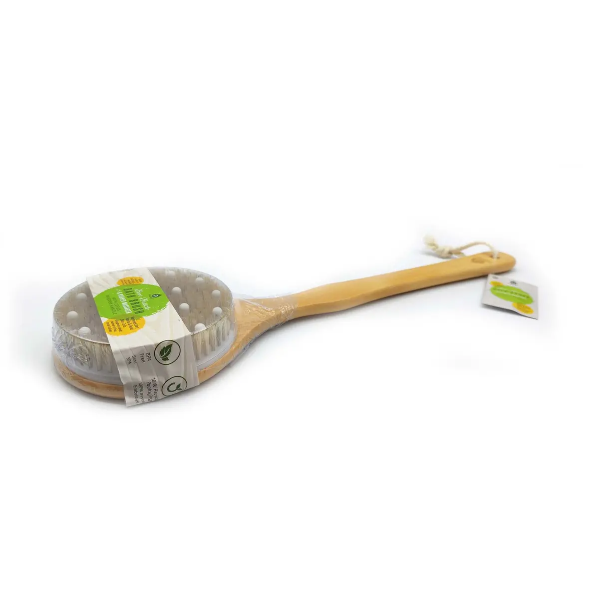 Pursonic Boar Bristle & Rubber Massager With Lotus Wooden Handle 1