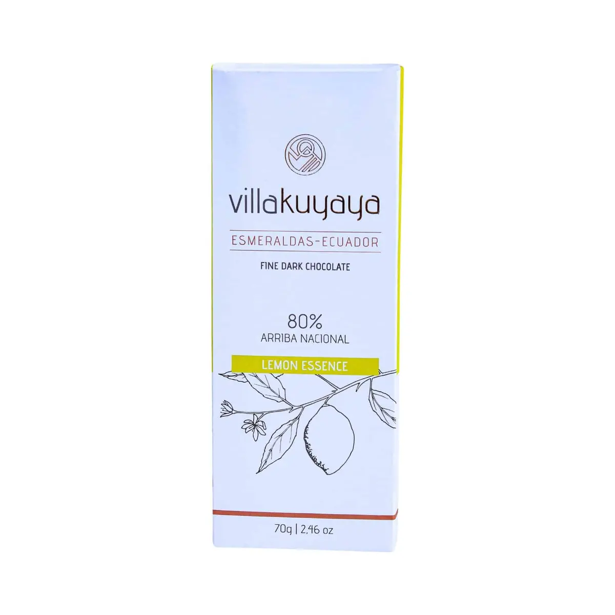 Villakuyaya Organic Dark Chocolate Lemon Essence 80% (10 Pack) 1