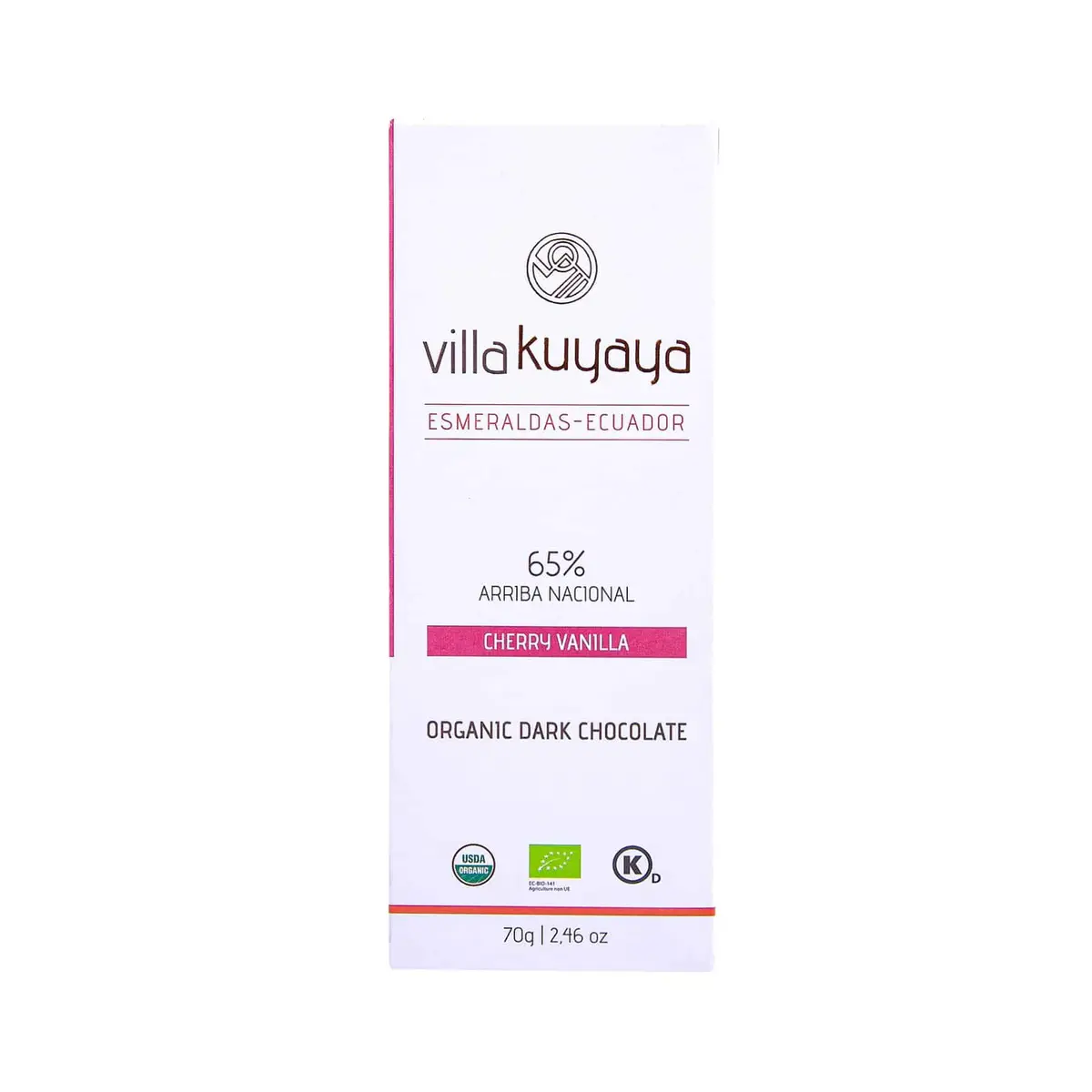 Villakuyaya Organic Dark Chocolate Cherry Vanilla 65% (10 Pack) 1