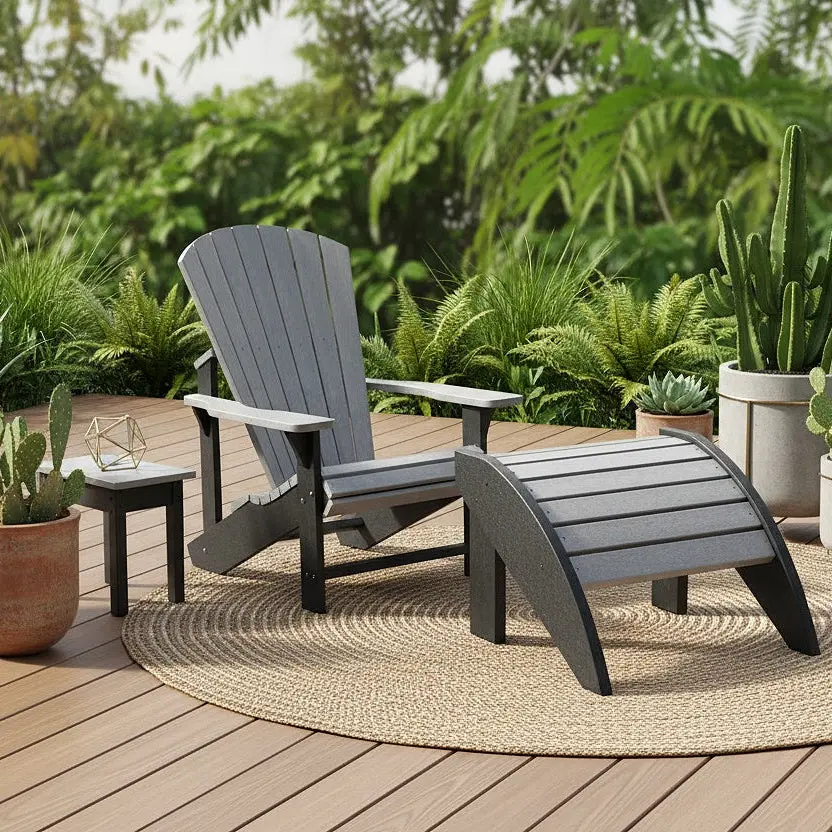 2-Toned Slate & Light Grey Resin Furniture By C.R. Plastic 1