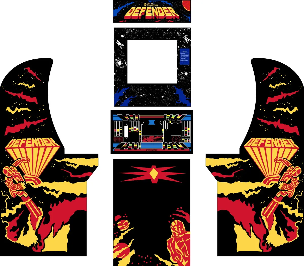 Arcade1up - Defender Art Kit 1