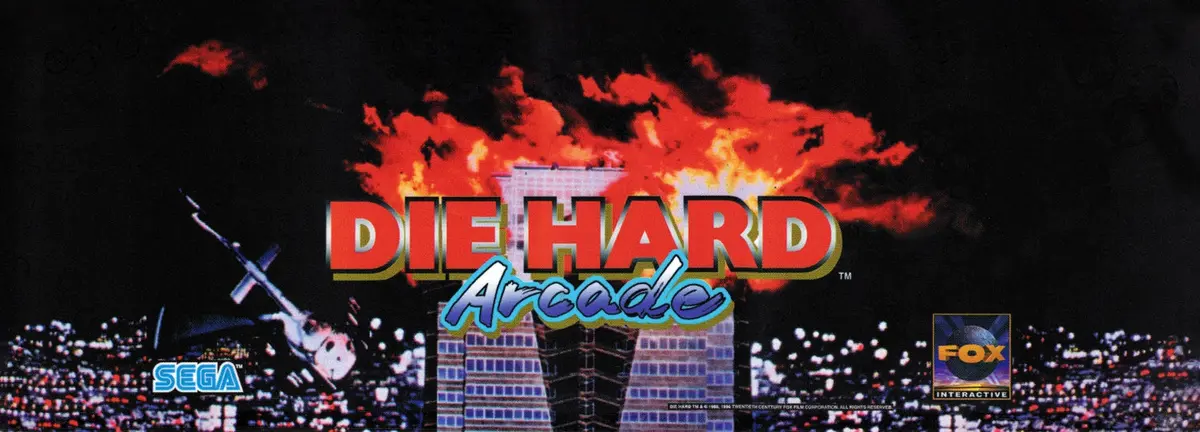 Die Hard Arcade Game Marquee 1