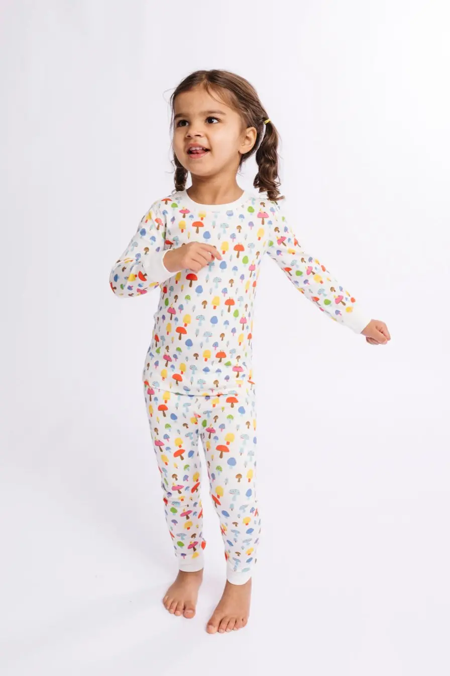 Dodo Banana Magic Mushrooms Organic Pima Cotton Pajama Set 1