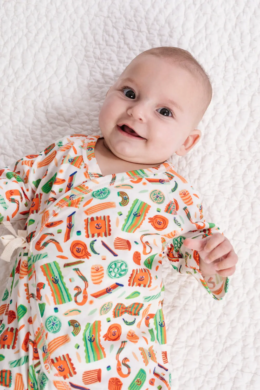 Dodo Banana Pasta Festa Baby Kimono Onesie 1