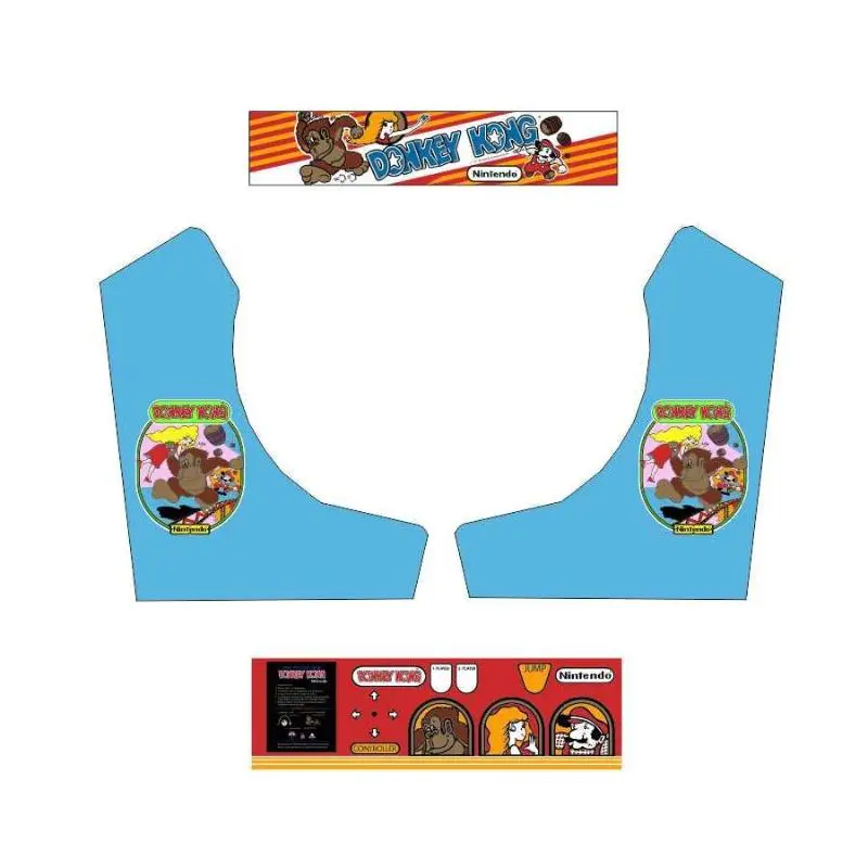 Donkey Kong Bartop Decal Kit 1