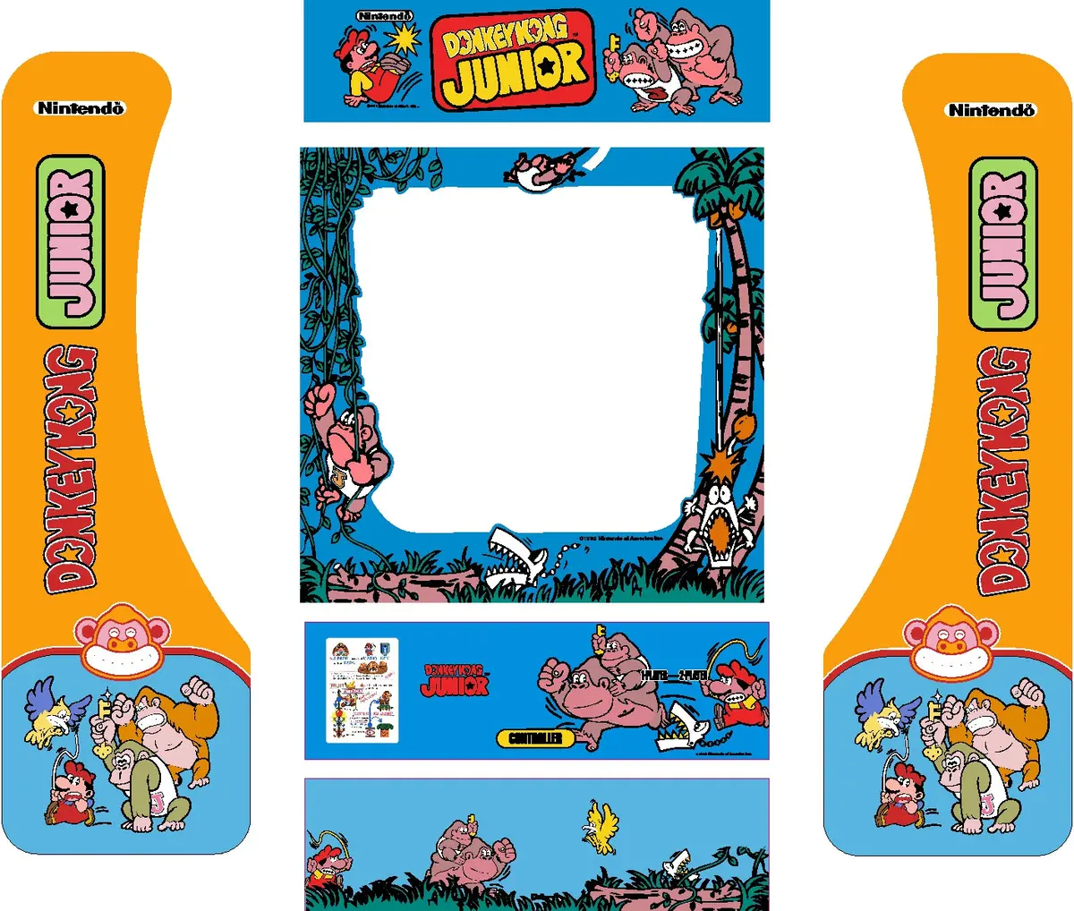 Donkey Kong Jr Arcade1up Partycade Decal Kit 1