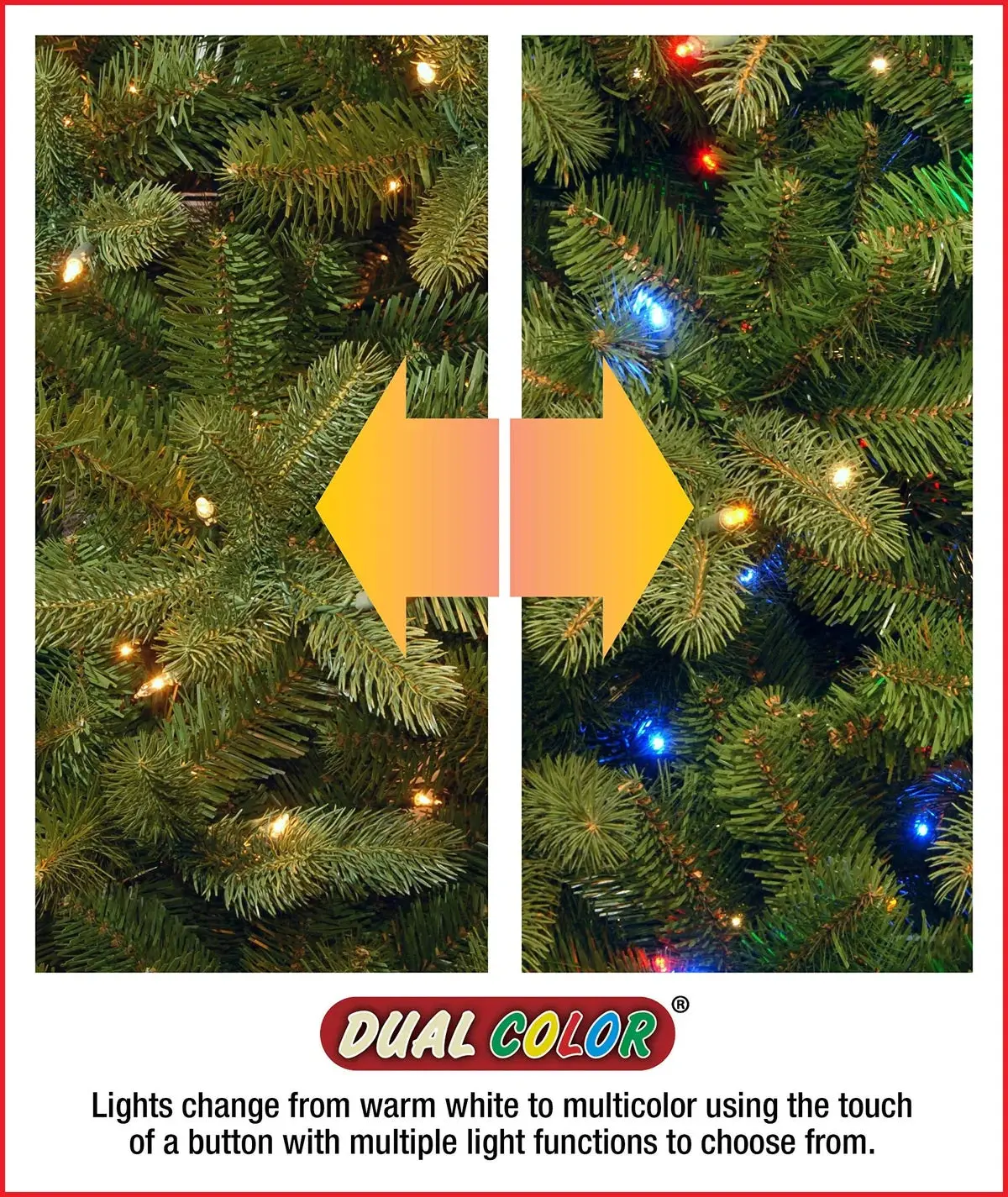 Crystal Elegance Pine Slim Dual Color Led Powerconnect™ Pre-Lit Artificial Christmas Tree 2